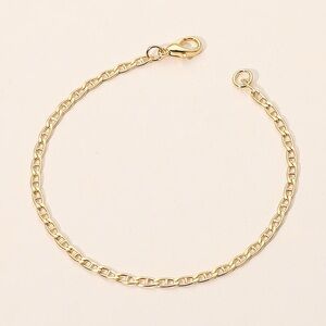 18K Gold Filled Mariner Link Chain Bracelet NWT